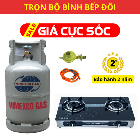 Bộ Bình Bếp Gas Đôi VINLANDO VN 434A - KHUYẾN MÃI SỐC