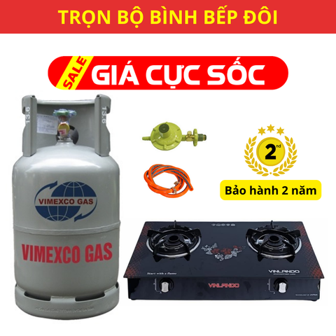 Bộ Bình Bếp Gas Đôi VINLANDO VN73K - KHUYẾN MÃI SỐC