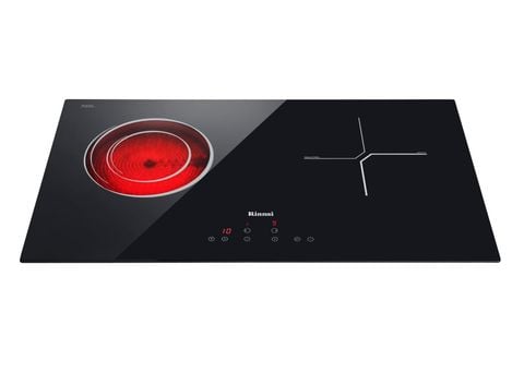 Bếp âm điện kết hợp (điện từ và hồng ngoại) Rinnai 710mm 2 vùng nấu