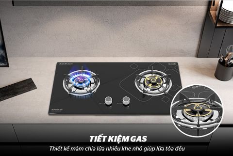 Bếp gas âm kính Sunhouse SHB5515-SG