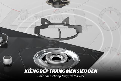 Bếp gas âm kính Sunhouse SHB5515-SG