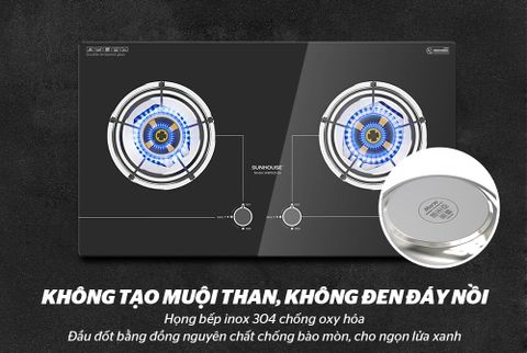 Bếp gas âm kính Sunhouse SHB5525-SG