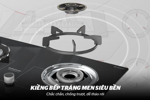 Bếp gas âm kính Sunhouse SHB5525-SG