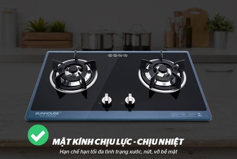 Bếp gas âm kính Sunhouse SHB5548MT