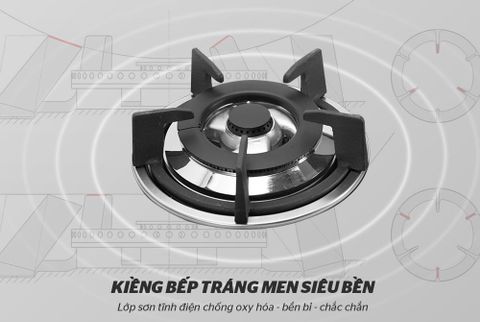 Bếp gas âm kính Sunhouse SHB5548MT