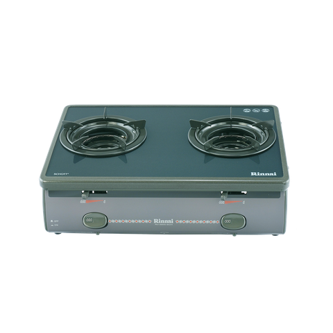 Bếp gas dương Rinnai 590mm đánh lửa IC mặt bếp kính SCHOTT cao cấp RV-5600-SCH(BK)