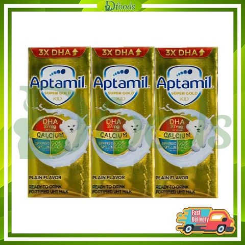 Sữa Công Thức Pha Sẵn Aptamil Super Gold KID giúp phát triển trí não cho bé từ 1 tuổi
