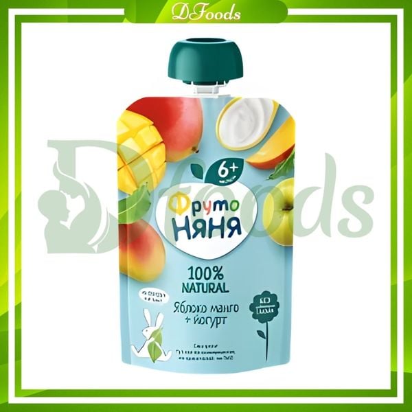 Trái Cây Nghiền Fruto Nga 90gr Vị Xoài, Sữa Chua