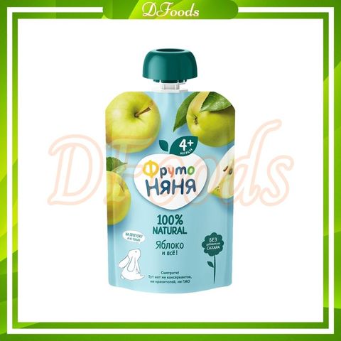 Trái Cây Nghiền Fruto Nga 90gr Vị Táo