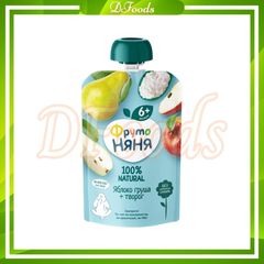 Trái Cây Nghiền Fruto Nga 90gr Vị Táo, Lê, Phô Mai