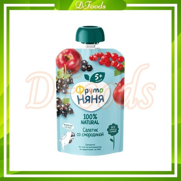 Trái Cây Nghiền Fruto Nga 90gr Vị Táo, Quả Mọng