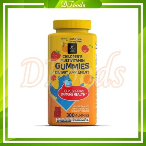 Kẹo dẻo Gummy Vites gấu Lil Critters Multi 300 viên Mỹ, kẹo khô, mềm dẻo, thơm trái cây