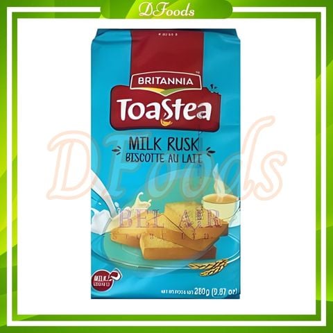 Bánh mì nướng Britannia Milk Rusk 280gr