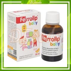 Sắt nước nhỏ giọt hữu cơ cho bé FERROLIP baby 30ml