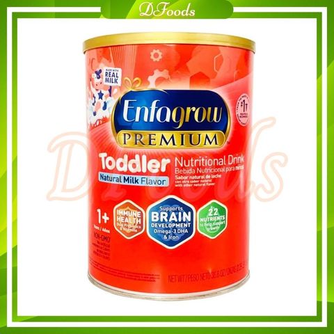 Sữa Bột Enfagrow 1.04kg Premium Toddler Next Step 1-3 Enfagrow Đỏ Nắp Vàng Nội Địa Mỹ