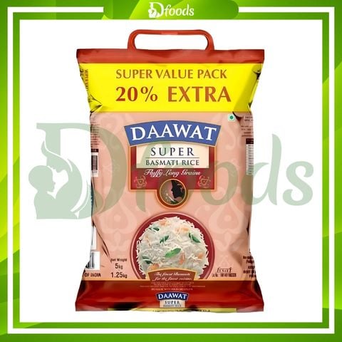 Gạo Ấn Độ Basmati Daawat Super tặng 10%