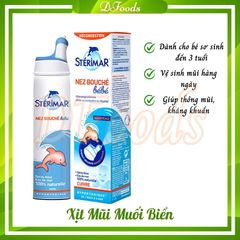 Xịt Mũi Muối Biển Cá Heo Sterima Pháp 100m (Màu Cam Kháng Viêm)