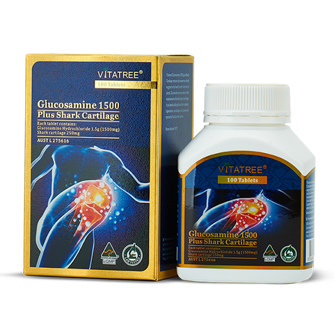  Viên uống Vitatree Glucosamine 1500 Plus Shark Cartilage hỗ trợ duy trì chức năng của khớp (100 viên) 