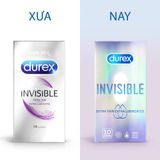  Bao cao su Durex Invisible Extra Thin Extra Sensitive siêu mỏng, vừa vặn và ôm sát (10 cái) 