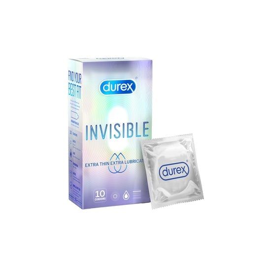  Bao cao su Durex Invisible Extra Thin Extra Sensitive siêu mỏng, vừa vặn và ôm sát (10 cái) 