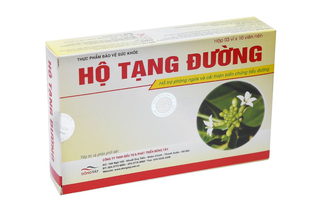  Viên uống Hộ Tạng Đường Hồng Bàng hỗ trợ hạ đường huyết, giảm cholesterol máu (3 vỉ x 10 viên) 