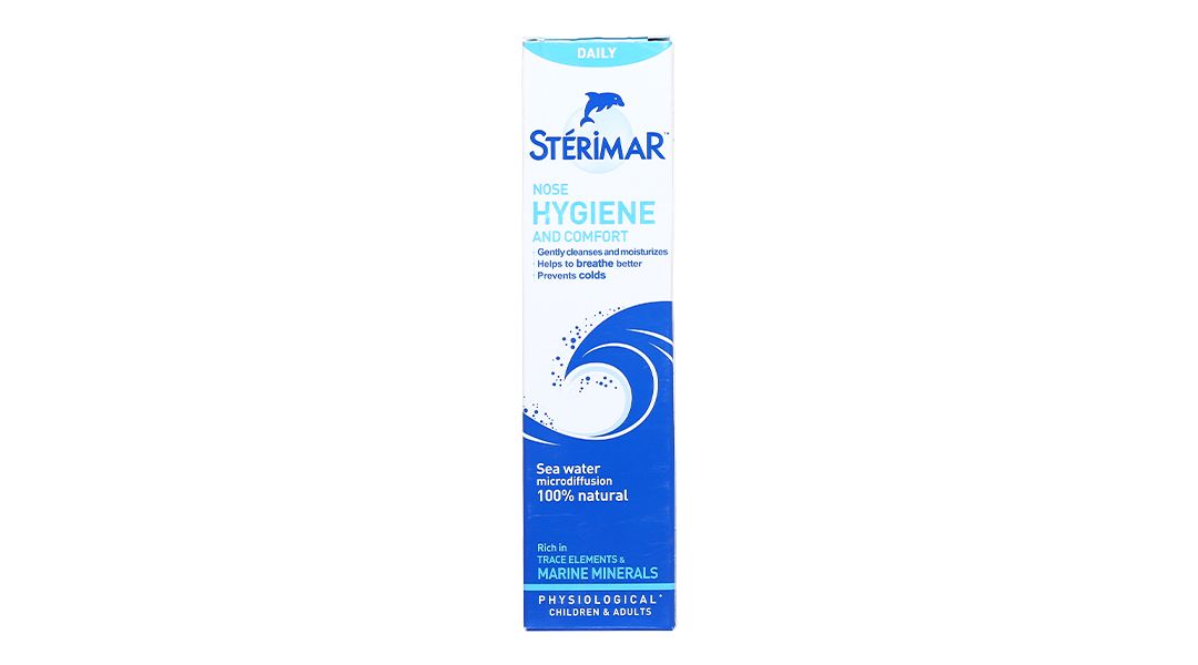  Dung dịch xịt mũi Stérimar Nose Hygiene And Comfor loại bỏ bụi bẩn niêm mạc mũi cho trẻ từ 3 tuổi - người lớn (50ml) 