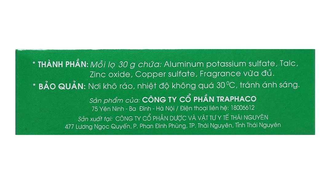  Bột khử mùi Trapha hỗ trợ khử mùi, làm thơm, ngăn ngừa mùi hôi nách, hôi chân khi đi giày (30g) 