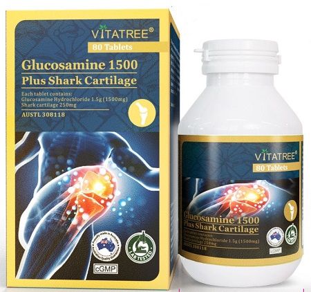  Viên uống Vitatree Glucosamine 1500 Plus Shark Cartilage hỗ trợ duy trì chức năng của khớp (100 viên) 