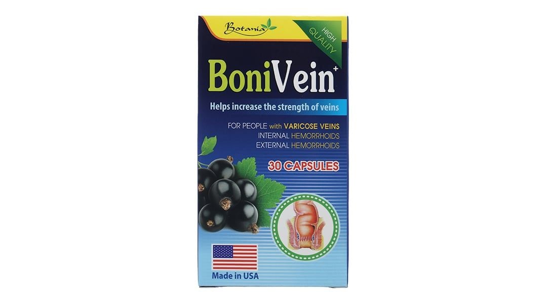  Viên uống BoniVein Botania hỗ trợ tăng sức bền của tĩnh mạch (30 viên) 