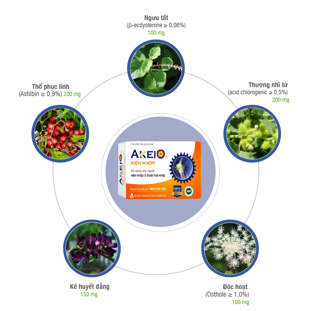  Akeio Kiện Khớp Anvy 3 vỉ x 10 viên - Viên uống bổ xương khớp 