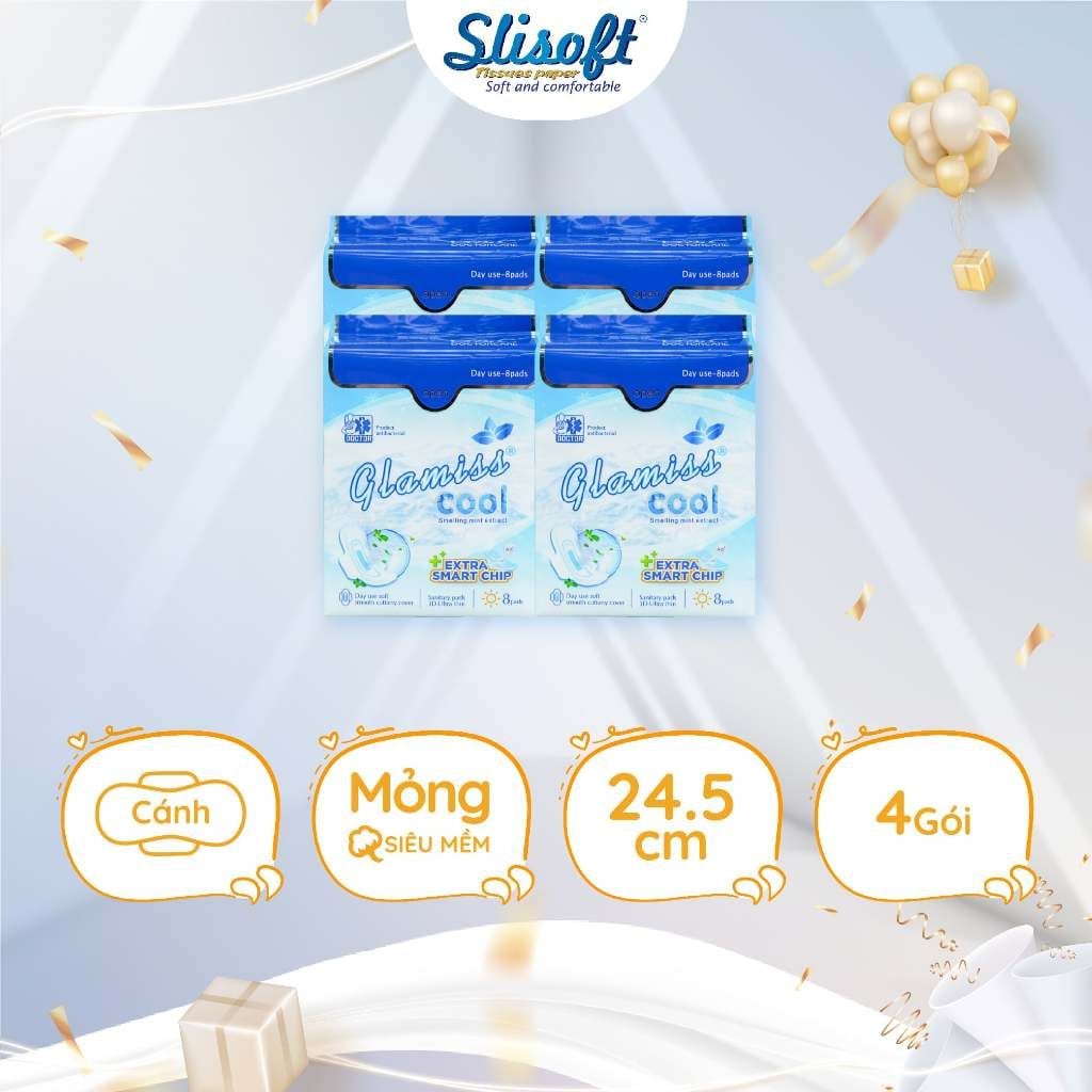  Băng vệ sinh Doctor Care Glamiss Cool ban ngày Gói 8 miếng 