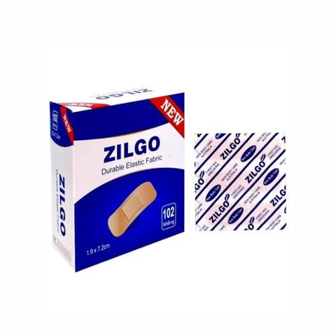  Băng y tế Zilgo Ag Adhesive Bandage hộp 102 miếng 1.9 x 7.2cm 