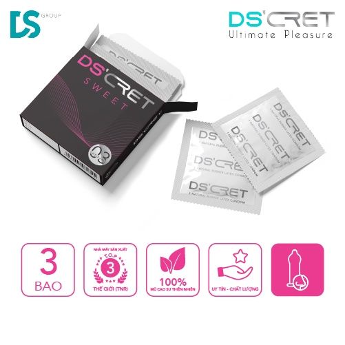  Bao Cao Su DS'CRET Sweet (3 Cái) 