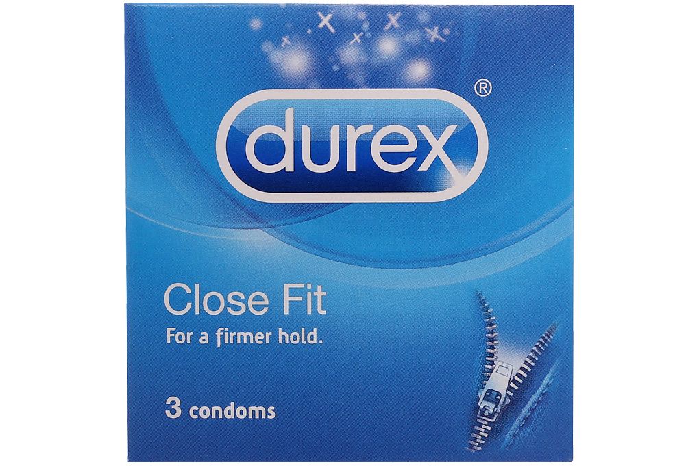  Bao cao su Durex Close Fit size 49mm hộp 3 cái 