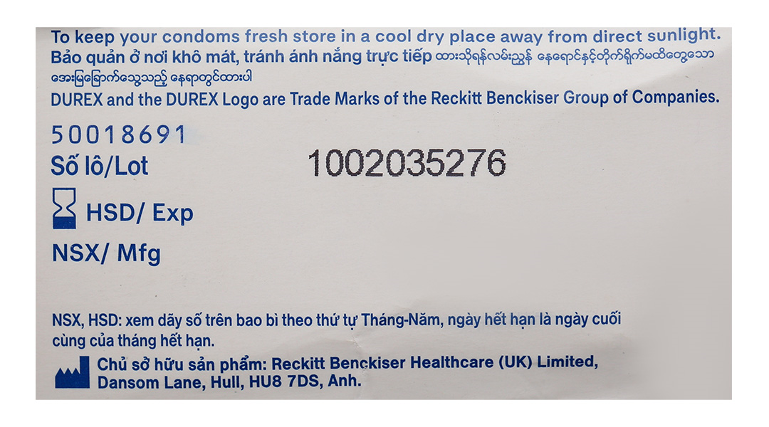  Bao cao su Durex Kingtex ôm sát, vừa vặn 49mm (12 cái) 