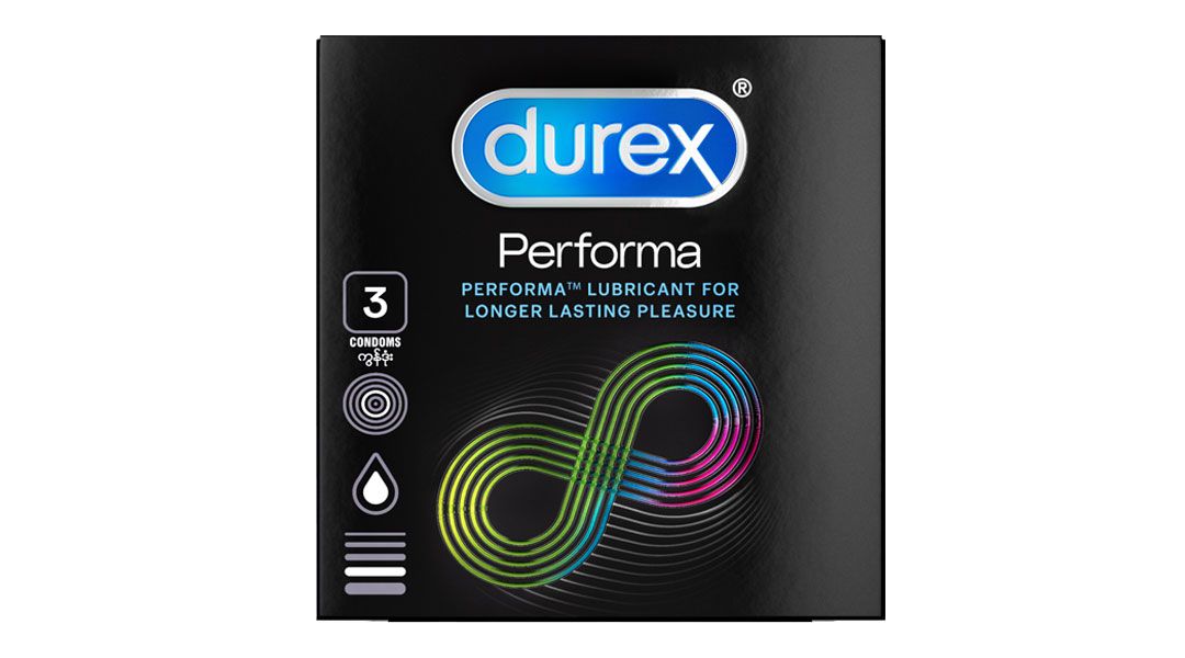  Bao cao su Durex Performa chứa nhiều gel làm mát, kéo dài thời gian quan hệ (3 cái) 