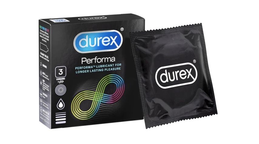  Bao cao su Durex Performa chứa nhiều gel làm mát, kéo dài thời gian quan hệ (3 cái) 