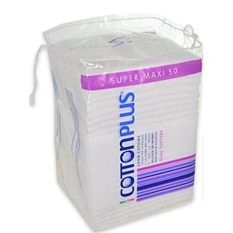 Bông tẩy trang thường Cotton Plus 50 miếng lớn 