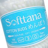  Bông vệ sinh tai mũi Softtana BB120 / 12 lọ 