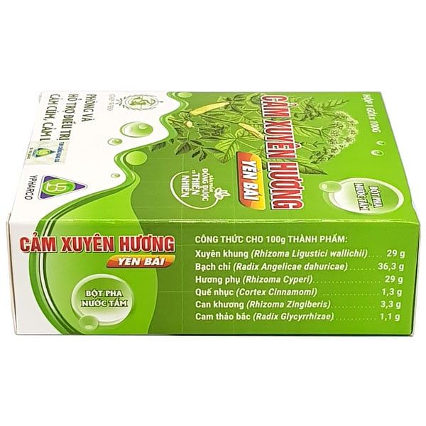  Bột pha nước tắm Cảm Xuyên Hương Yên Bái hộp 1 gói x 100g 