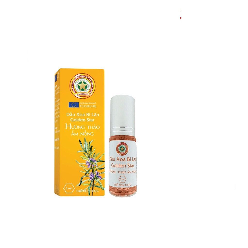  Dầu Xoa Bi Lăn Golden Star 5ml Hương Thảo Ấm Nồng 