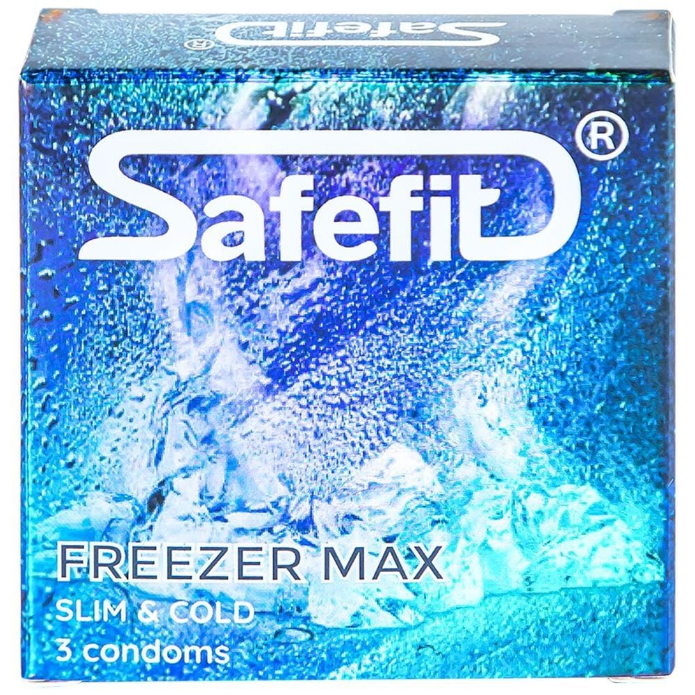  Bao cao su Safefit Freezer Max S52 chứa nhiều gel làm mát, kéo dài thời gian quan hệ (3 cái) 