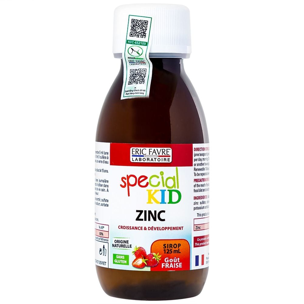  Siro Special Kid Zinc Eric Favre Wellness bổ sung kẽm, hỗ trợ tăng sức đề kháng cho trẻ (125ml) 