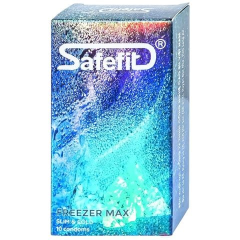  Bao cao su Safefit Freezer Max S52 chứa nhiều gel làm mát, kéo dài thời gian (10 cái) 