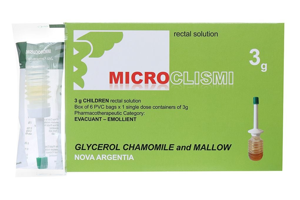  Dung dịch thụt trực tràng Microclismi Nova Argentia điều trị táo bón (6 túi x 1 tuýp x 9g) 