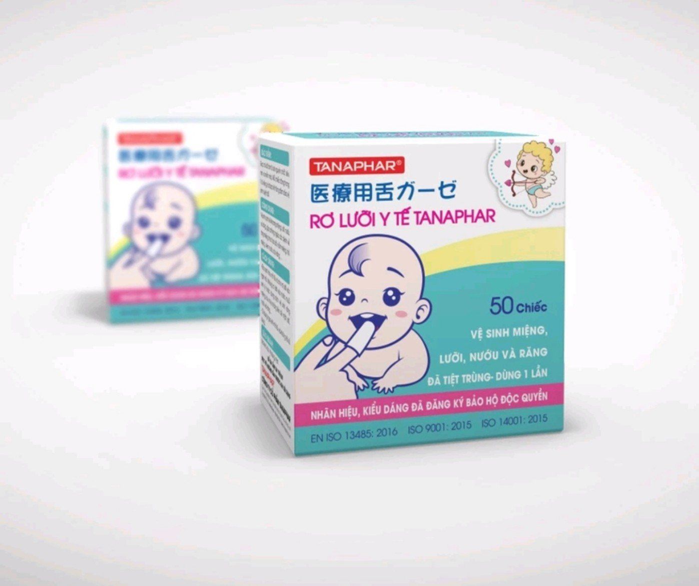  Gạc rơ lưỡi em bé tiệt trùng Tanaphar (hộp 50 cái) 