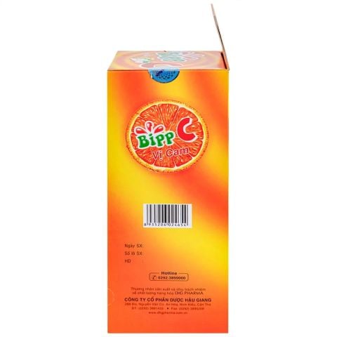  Viên ngậm Bipp C DHG Pharma vị cam hỗ trợ tăng cường sức đề kháng (35 gói) 