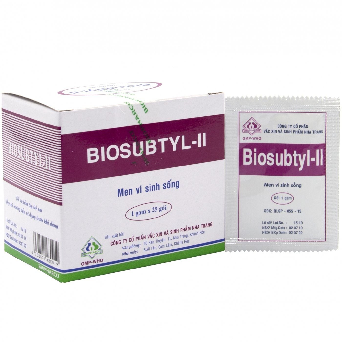  Men vi sinh sống Biosubtyl-II Biopharco điều trị tiêu chảy, viêm ruột (25 gói) 