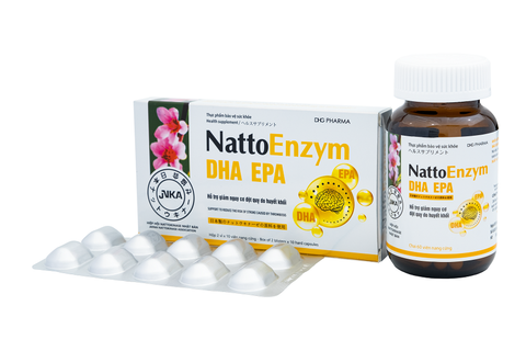  NattoEnzym DHA EPA giúp giảm nguy cơ tắc mạch, đột quỵ do huyết khối Hộp 20 viên 