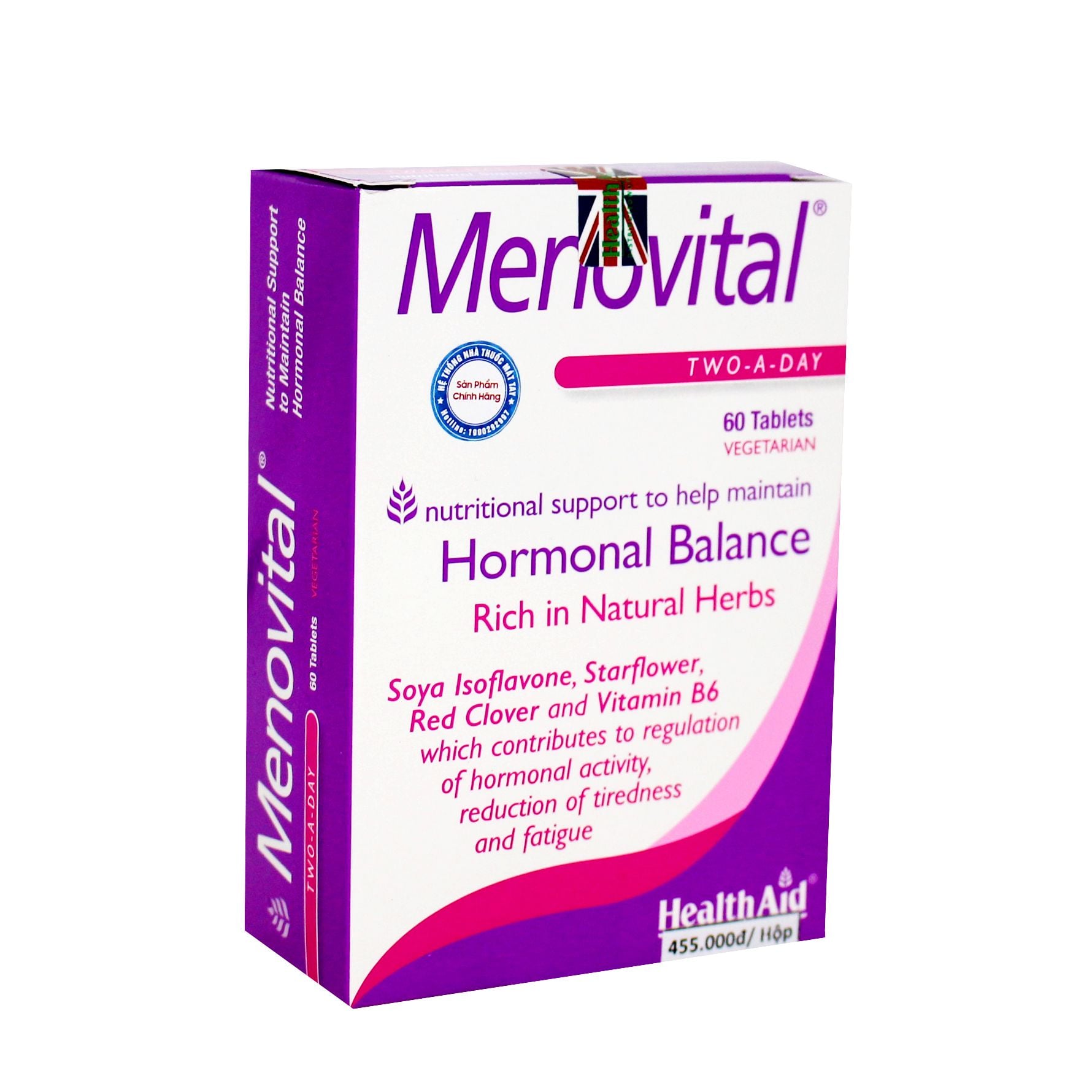  Menovital - HealthAid - Hộp 60 Viên - Cân bằng Nội Tiết Tố, Chống Lão Hóa, Làm Đẹp Da 